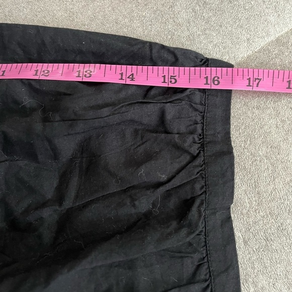 [L]Banana Republic WMN Linen Blend Tunic Blouse Black / White Embroidery NWOT - Picture 7 of 10